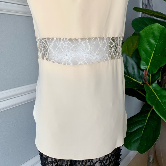 Adam Lippes Moroccan Lace Inset Silk Blouse Size Medium - Picture 10 of 13